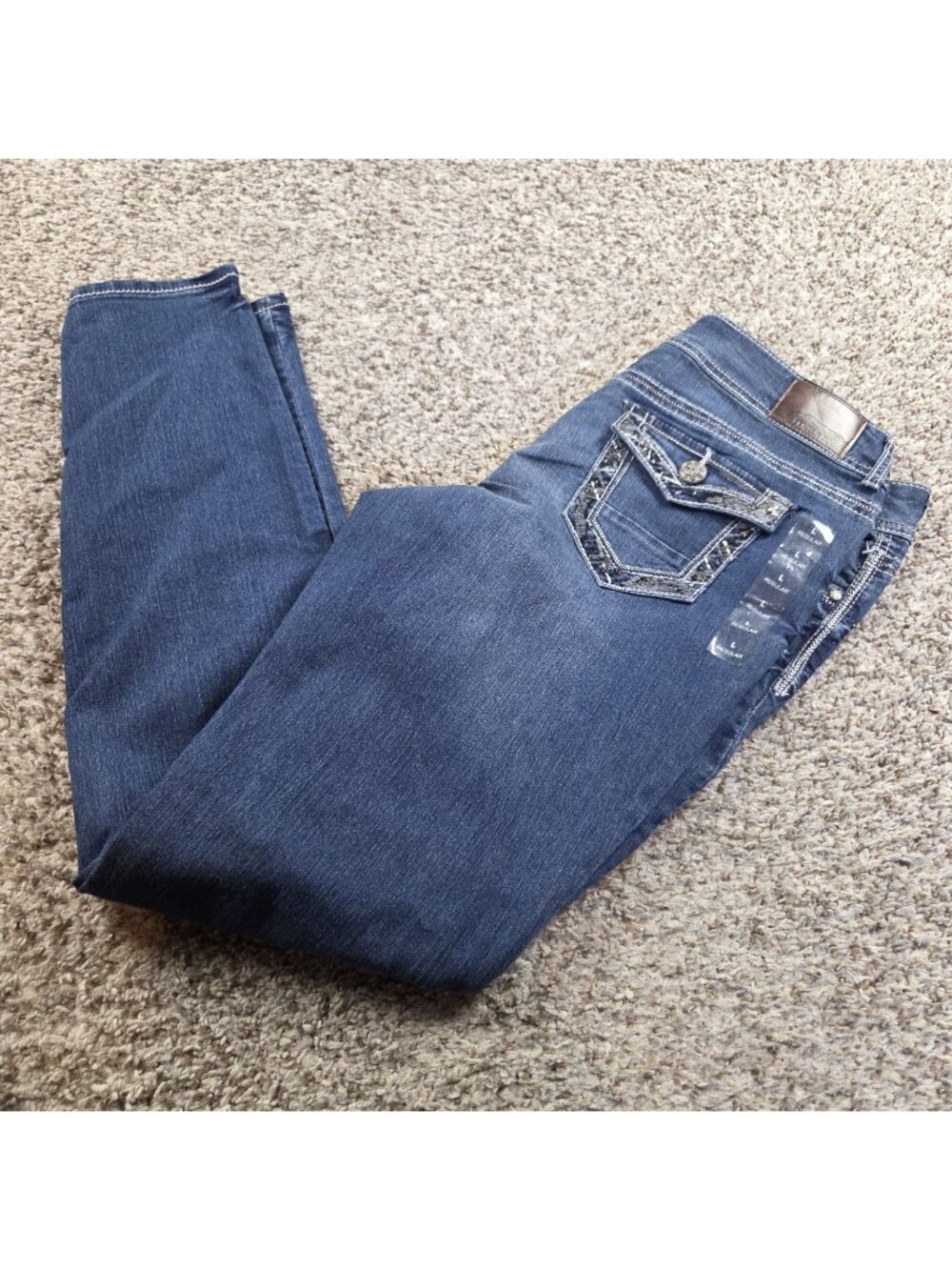 Maurices Jeans Womens Large Skinny Stretch Denim Dark Wash Tags